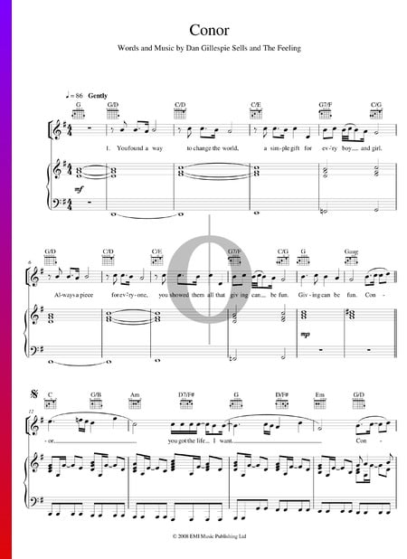 Conor Sheet Music
