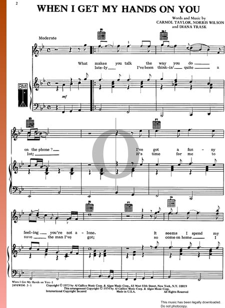 When I Get My Hands On You Partitura