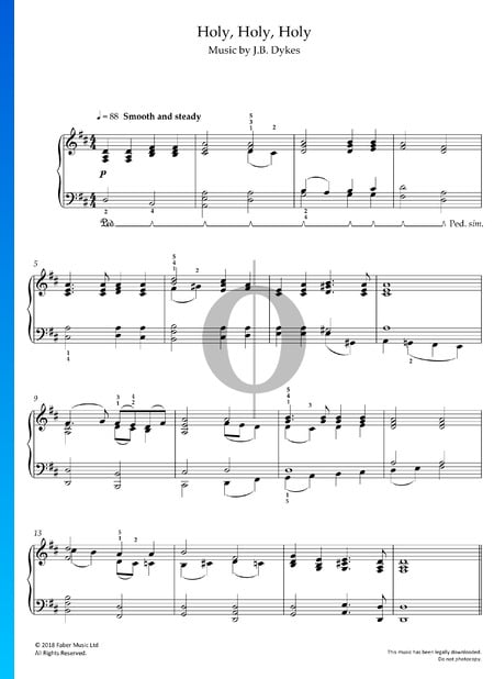Holy, Holy, Holy Musik-Noten