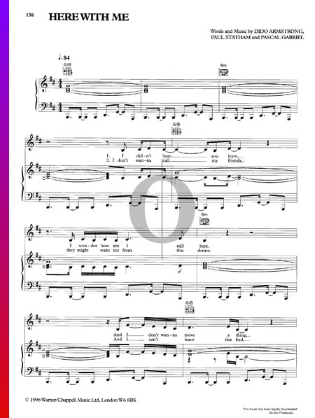 Here With Me Musik-Noten
