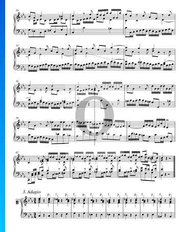 Partition Concerto en Do mineur, BWV 981: 3. Adagio