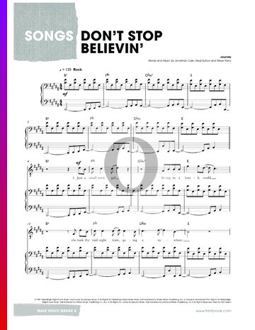 Don't Stop Believin' Sheet Music