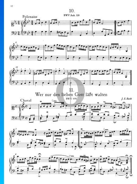 Polonaise en Sol mineur, BWV Anh. 119 Partition