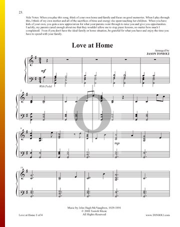 Love At Home Sheet Music