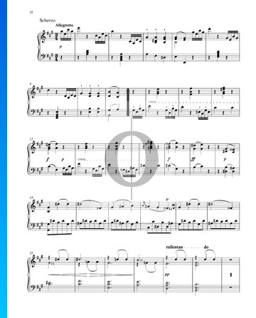 Partition Sonate en La Majeur, Op. 2 No. 2: 3. Scherzo