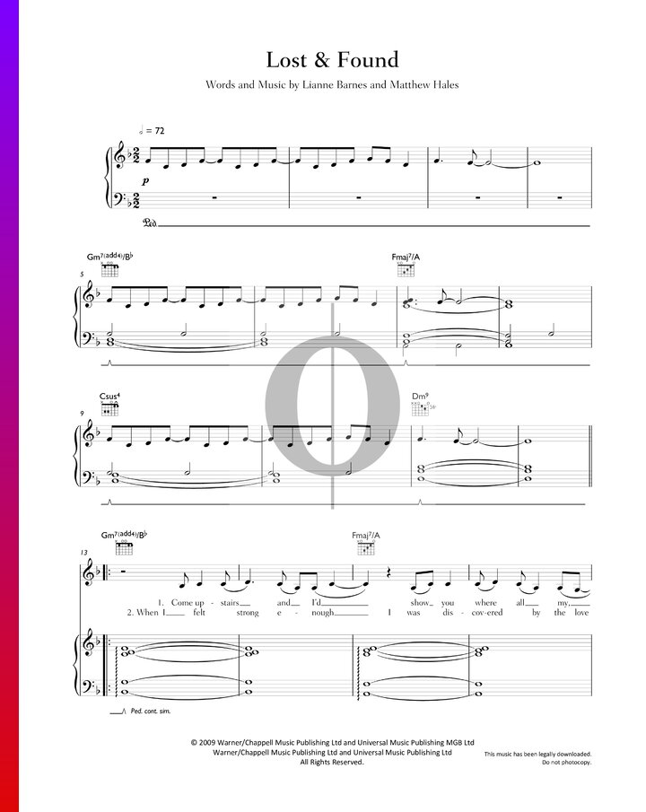 lost-found-sheet-music-piano-voice-guitar-oktav