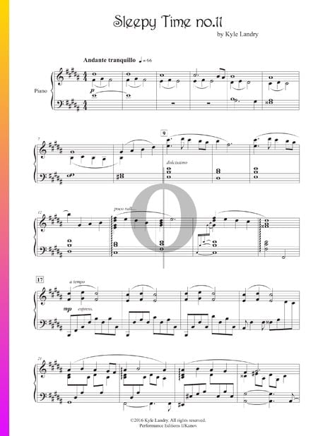 Sleepy Time no. 11 Musik-Noten