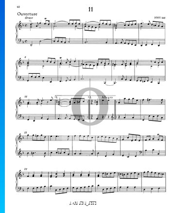 Suite d-Moll, HWV 448: 1. Ouverture Musik-Noten