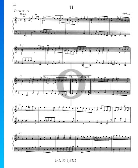 Suite d-Moll, HWV 448: 1. Ouverture Musik-Noten
