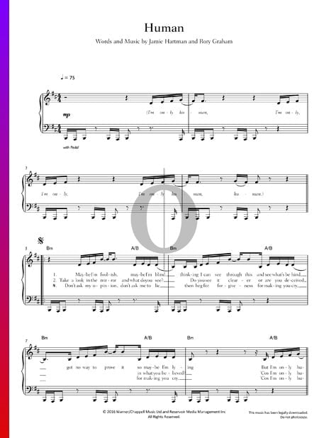 Human Sheet Music
