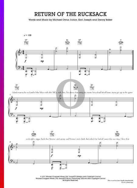 Return Of The Rucksack Sheet Music