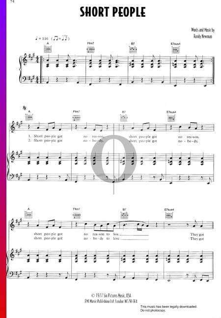 Short People Sheet Music