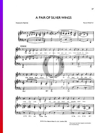 A Pair Of Silver Wings Sheet Music