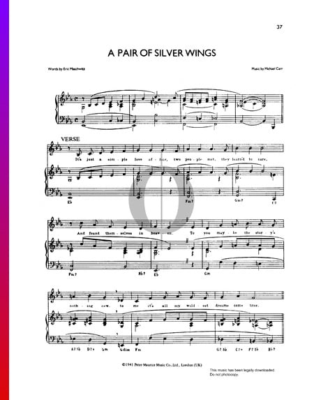 A Pair Of Silver Wings Partitura