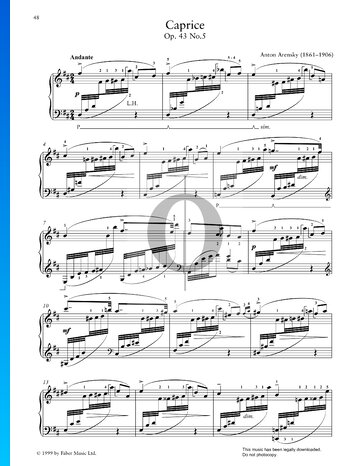 Caprice, Op. 43 No. 5 Sheet Music