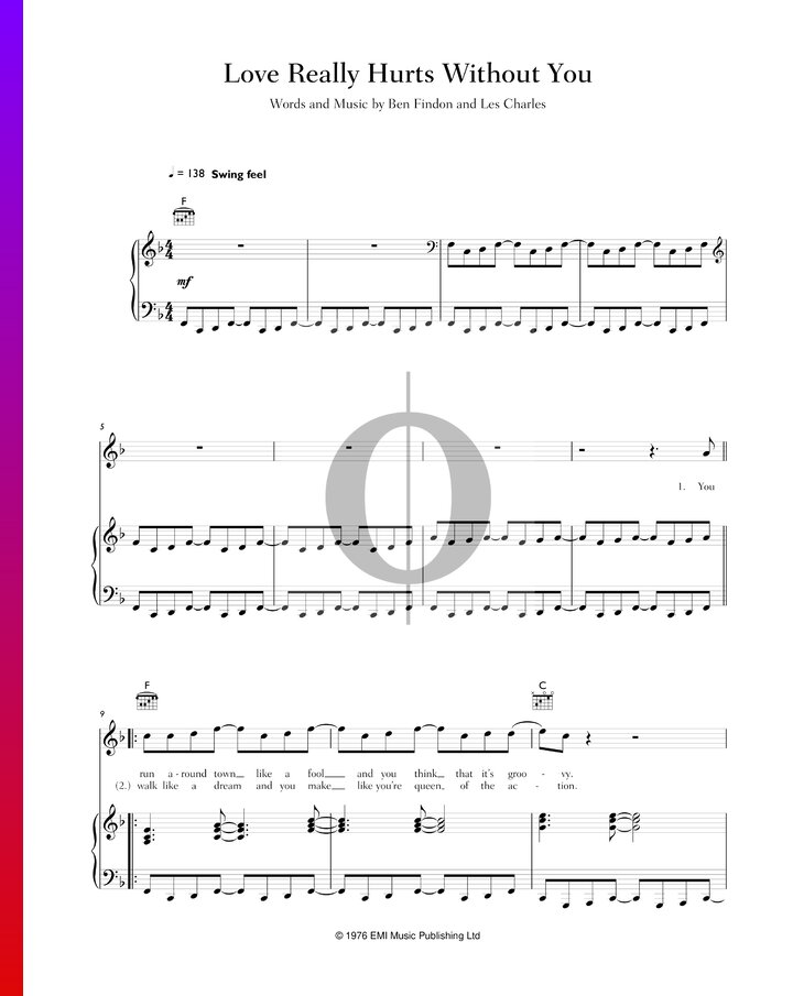 Love Really Hurts Without You Billy Ocean Piano Sheet Music OKTAV   1b4fbac1 T 001 Love Really Hurts Without You 720w 