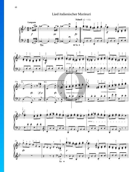 Lied italienischer Marinari, Op. 68 Nr. 36 Musik-Noten