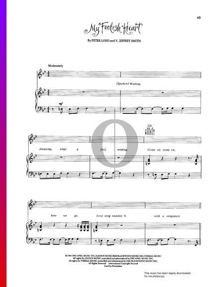 My Foolish Heart Sheet Music
