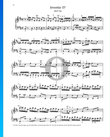 Invention 15, BWV 786 Sheet Music