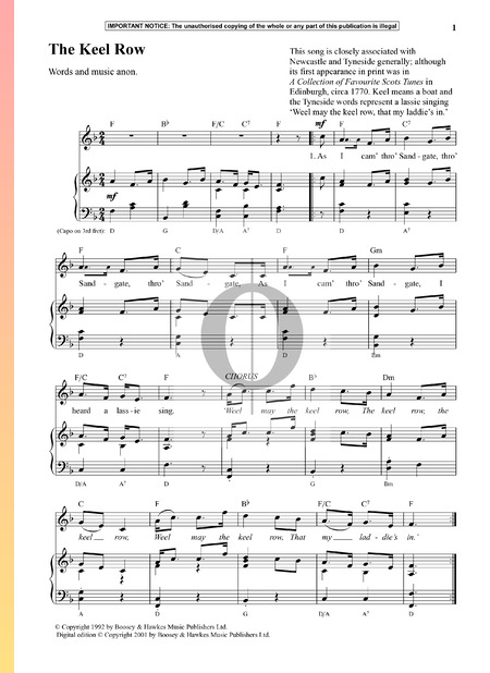The Keel Row Sheet Music