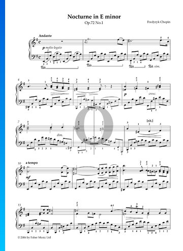 Nocturne e-Moll, Op. 72 Nr. 1 Musik-Noten