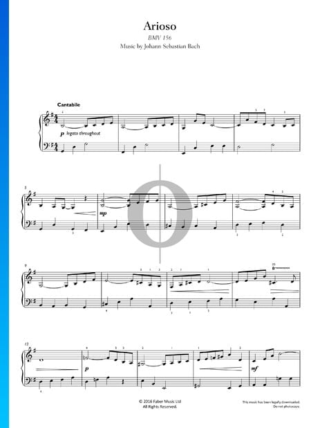 Ich steh mit einem Fuß im Grabe, BWV 156 (Arioso) Sheet Music