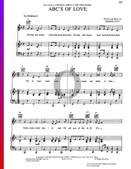 ABC's Of Love Musik-Noten