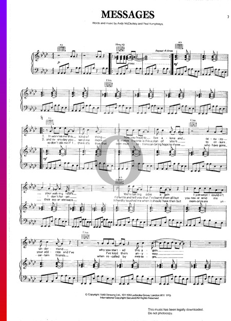 Messages Sheet Music