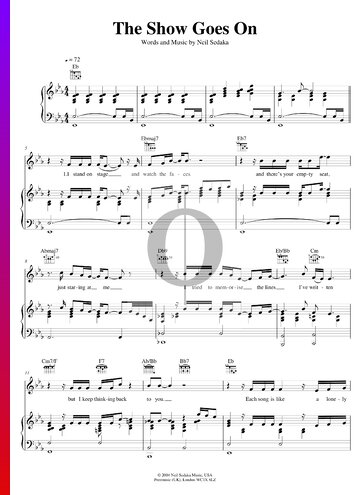 The Show Goes On Sheet Music