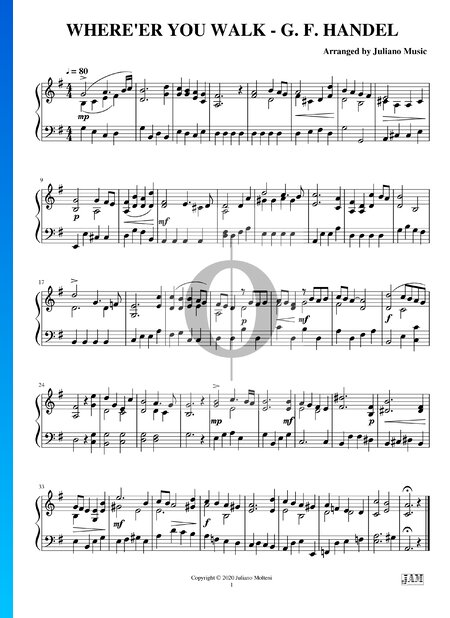 Where'er You Walk Sheet Music
