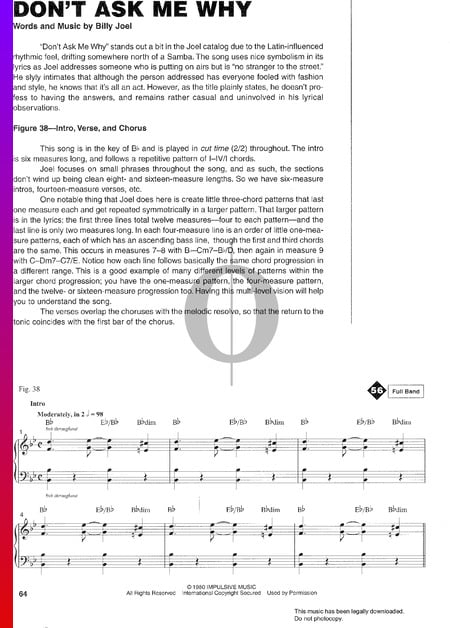 Don't Ask Me Why Musik-Noten