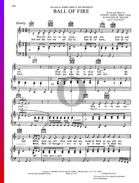 Ball Of Fire Musik-Noten