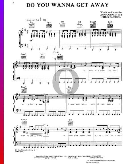 Do You Wanna Get Away Musik-Noten