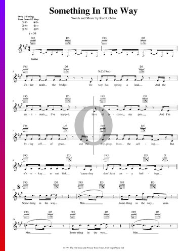 Something In The Way Partitura