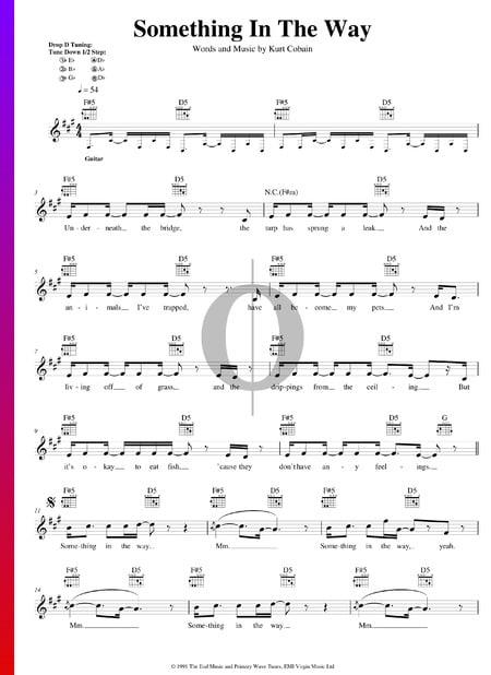 Something In The Way Musik-Noten