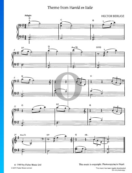 Theme (Harold en Italie) Sheet Music