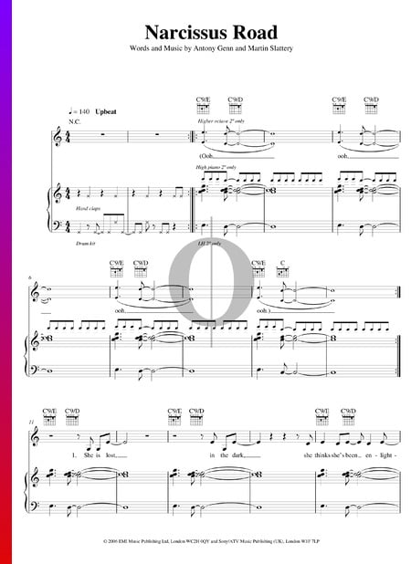 Narcissus Road Sheet Music