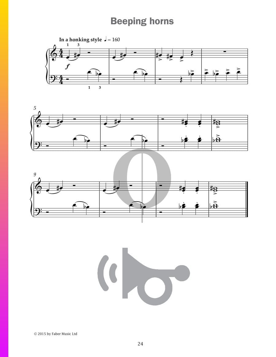 Beeping horns (Paul Harris) Piano Sheet Music OKTAV