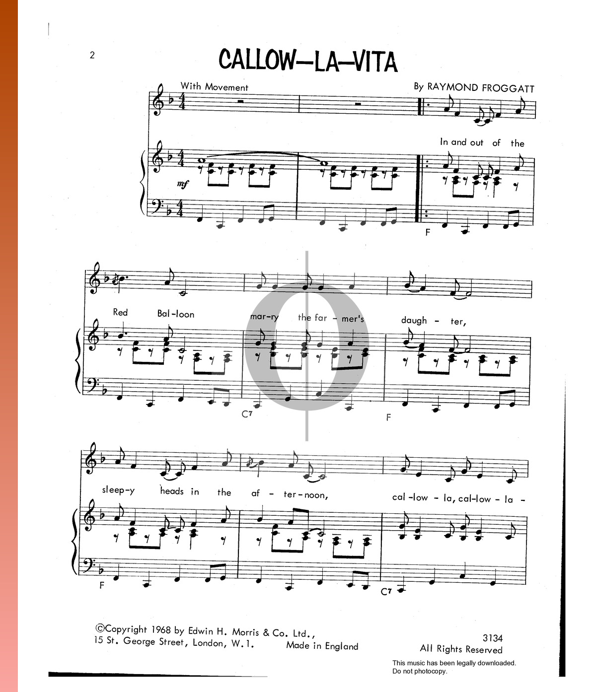 callow-la-vita-red-balloon-di-raymond-froggatt-spartiti-per