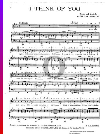I Think Of You Sheet Music