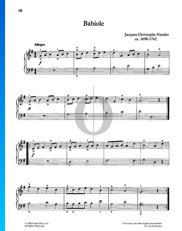 Babiole Sheet Music