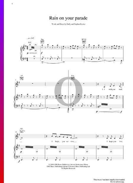 Rain On Your Parade Musik-Noten