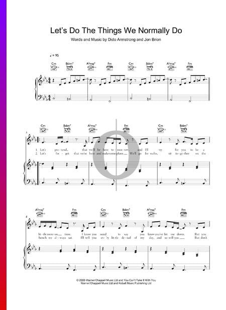 Let's Do The Things We Normally Do Musik-Noten