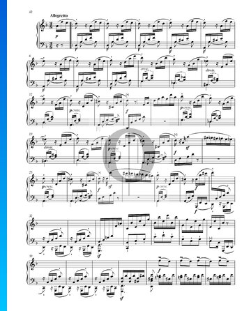 Sonata (''Tempest''), Op. 31 No. 2: 3. Allegretto Sheet Music