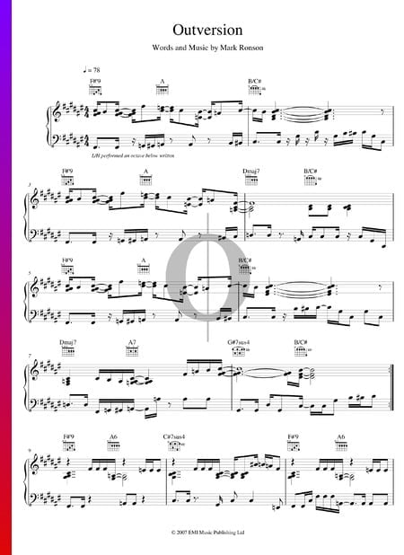 Outversion Sheet Music