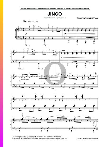Rock Preludes: No. 3 Jingo Sheet Music
