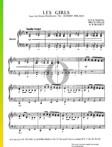 Les Girls Musik-Noten