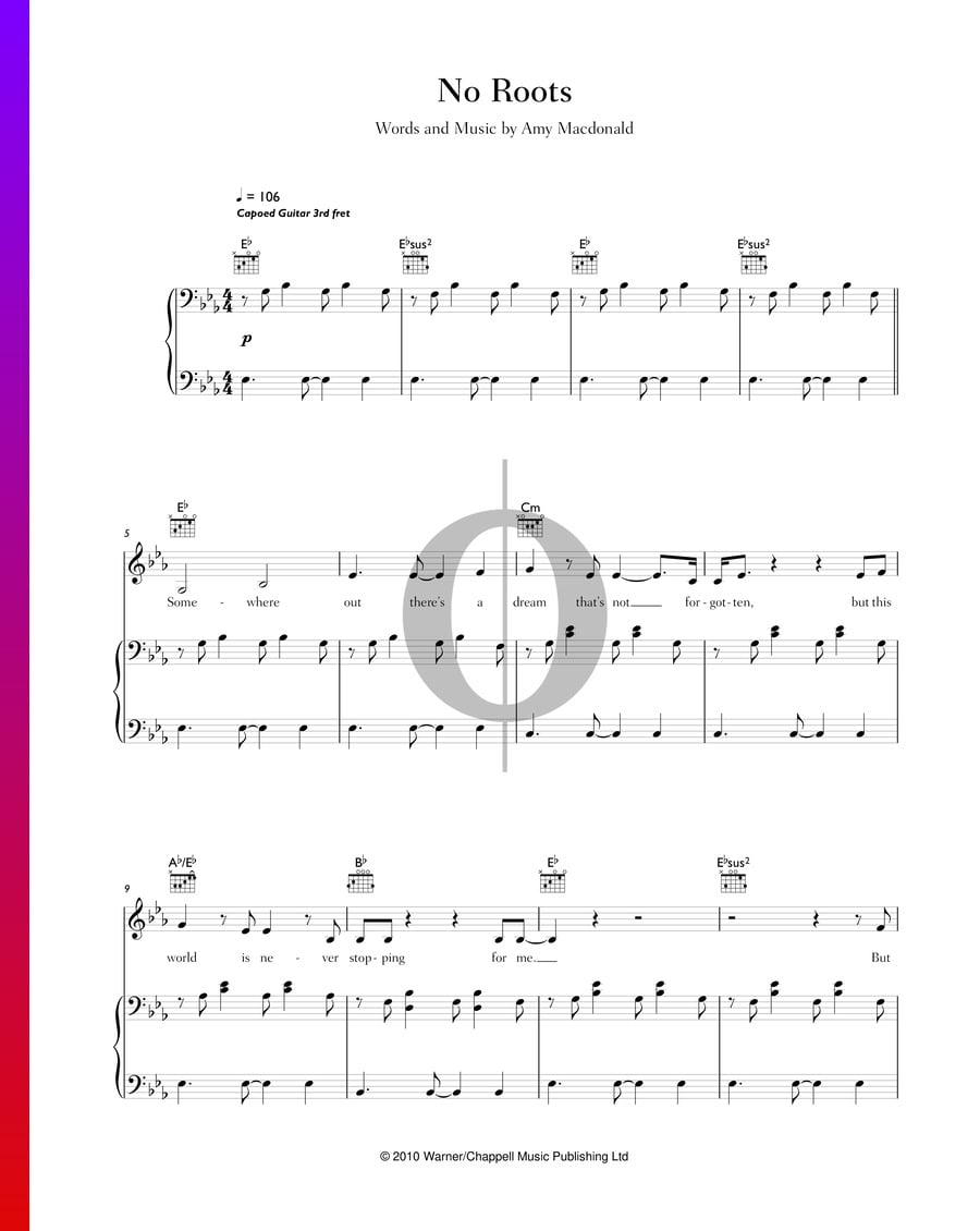 Delta No Roots No Roots Sheet Music Pdf : No Roots – BVXX
