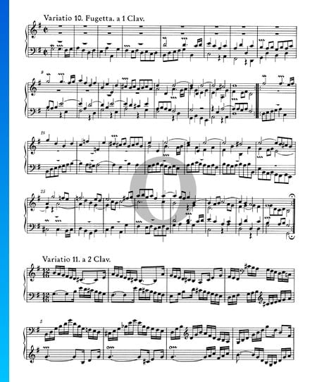 Variations Goldberg, BWV 988: Variatio 10. Fugetta. a 1 Clav.