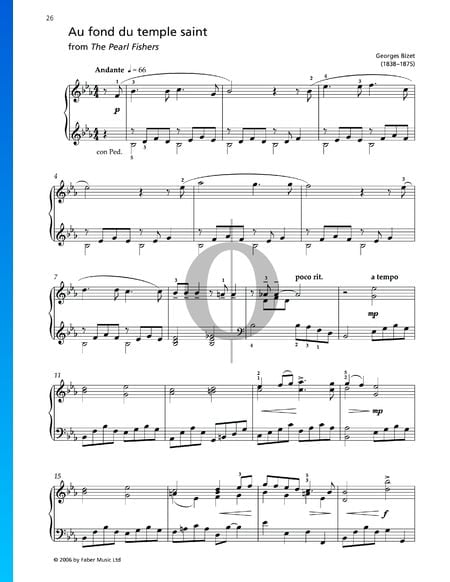 Au Fond Du Temple Saint Sheet Music